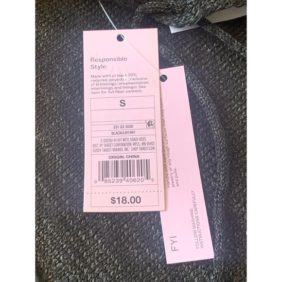 Wild Fable Womens Black Halter Neck Knit Crop Top w/ Adjustable Tie Back Small - Picture 14 of 16